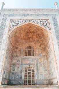 Main arch of the Taj Mahal, Agra