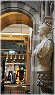 Bust inside the Magna Plaza, Amsterdam