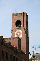 Clock Tower of the Beurs van Berlage in Amsterdam