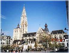 Cathedral from groenplaats