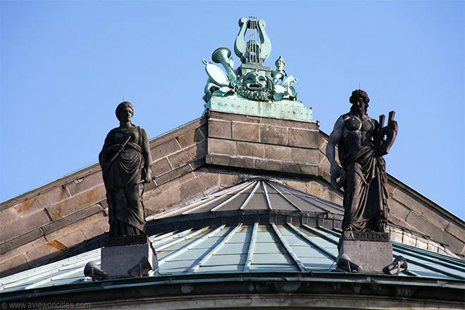 Apollo and one of the nine muses