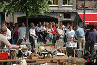 The market at the Vrijdagmarkt in Antwerp