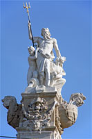 Neptune statue on the Schelde Vrij monument in Antwerp
