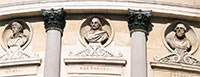 Busts of M�hul, Van Vondel and Eschyle at the Bourla Theater in Antwerp