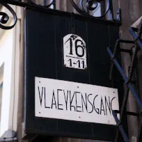 Vlaeykensgang sign in Antwerp