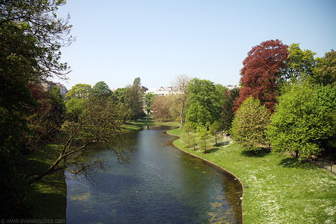 View from the bridge in the City Park, Antwerp