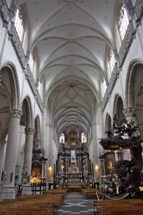 Nave of the St. Andrew's Church in Antwerp