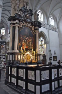 Nave altar in the St. Andrew's Church in Antwerp
