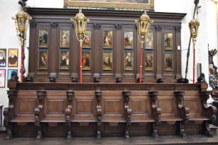 Choir bench in the St. Andrew's Church in Antwerp