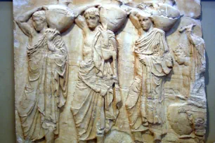 Frieze, Acropolis Museum, in Athens