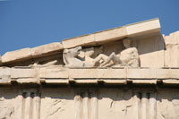 Detail van een fronton, Parthenon, Acropolis