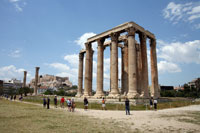De Tempel van Zeus en de Acropolis