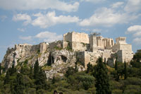 Acropolis gezien vanaf de Aeropagus-heuvel