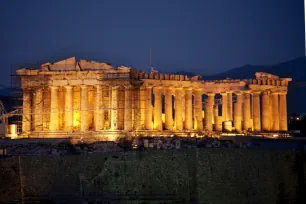 The Parthenon at night