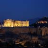 Acropolis and Lykavittos hill at night