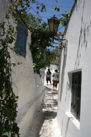 Smal straatje in Anafiotika, Athene