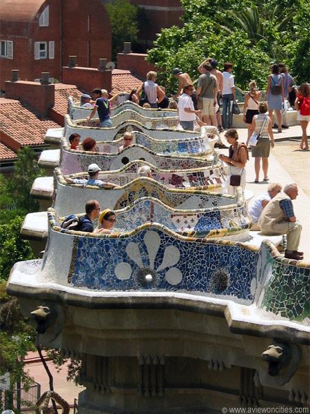 Bench In Parc Guell Barcelona Pictures