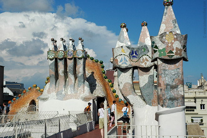 Chimneys on the Casa Batll�, Barcelona