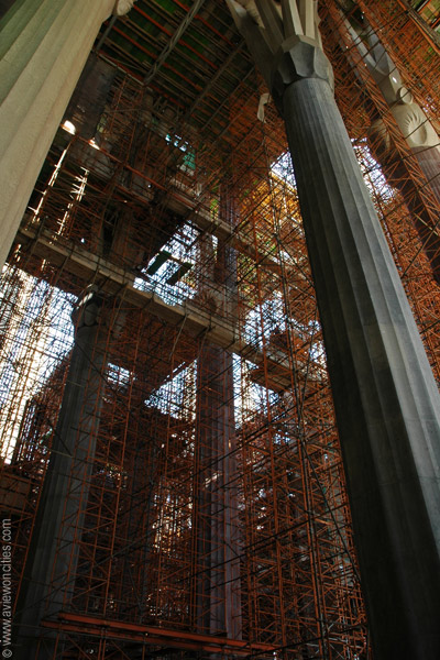 The nave under construction