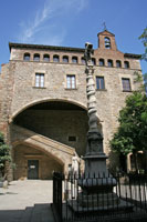 Zentral Innenhof im ehemaligen Krankenhaus von Santa Creu, Barcelona