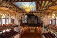 Interieur of the Palau de la Musica Catalana in Barcelona