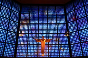 Inside the new memorial church, Berlin