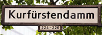 Kurfurstendamm streetsign