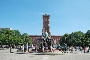 Neptune Fountain and Red Town Hall, Berlin