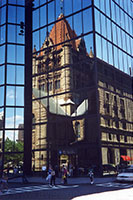 Trinity Church reflected in John Hancock Tower