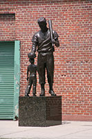 Statue of Ted Williams at Fenway Park in Boston