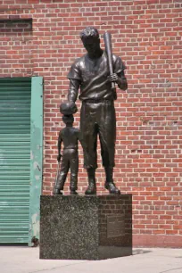 Statue of Ted Williams at Fenway Park in Boston