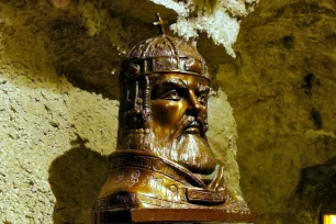 Bust of St. Stephen in the Cave Church, Budapest