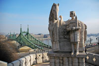 Statue von König Stephan, Gellértberg, Budapest