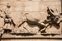 Relief on a building, Freedom Square