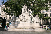 Het Mihaly Vörösmarty Monument in Boedapest
