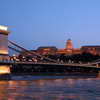 Chain Bridge and Buda Castle at dusk