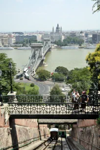 View from the Sikló in Budapest