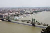 Luftbild des Freiheitsbrücke in Budapest