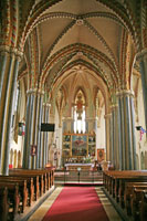 Interieur van de parochiekerk van de binnenstad in Pest