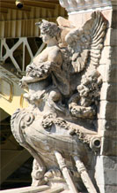 Beeld op de Margarethabrug in Boedapest