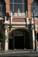 Main entrance of the Central Market Hall in Budapest