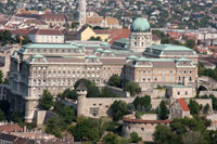 Burgpalast vom Gellért Hill gesehen, Budapest