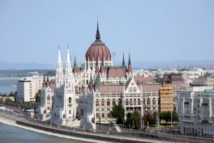 The Hungarian Parliament House seen from Buda Castle