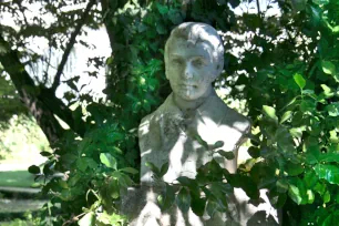 Bust of Pál Kitaibel at the Botanical Garden in Budapest