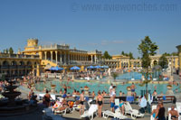 Buitenbaden van het Széchenyi Bad complex in Boedapest