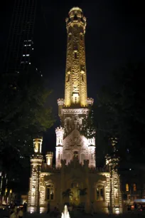 Old Water Tower at night, Chicago