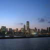 Skyline at dusk seen from Shedd Aquarium