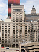 Side view of the Auditorium Building in Chicago