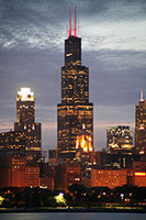 Sears Tower at dusk, Chicago