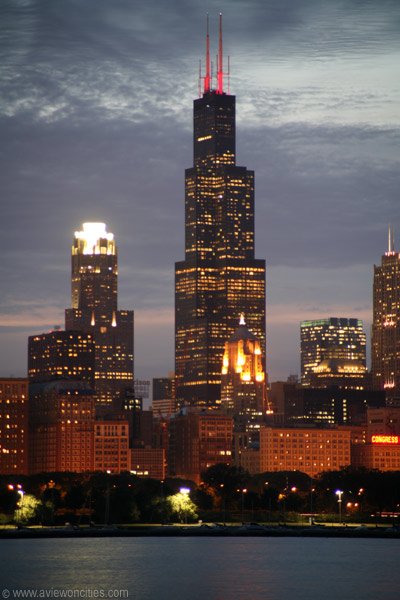 Sears Tower at night